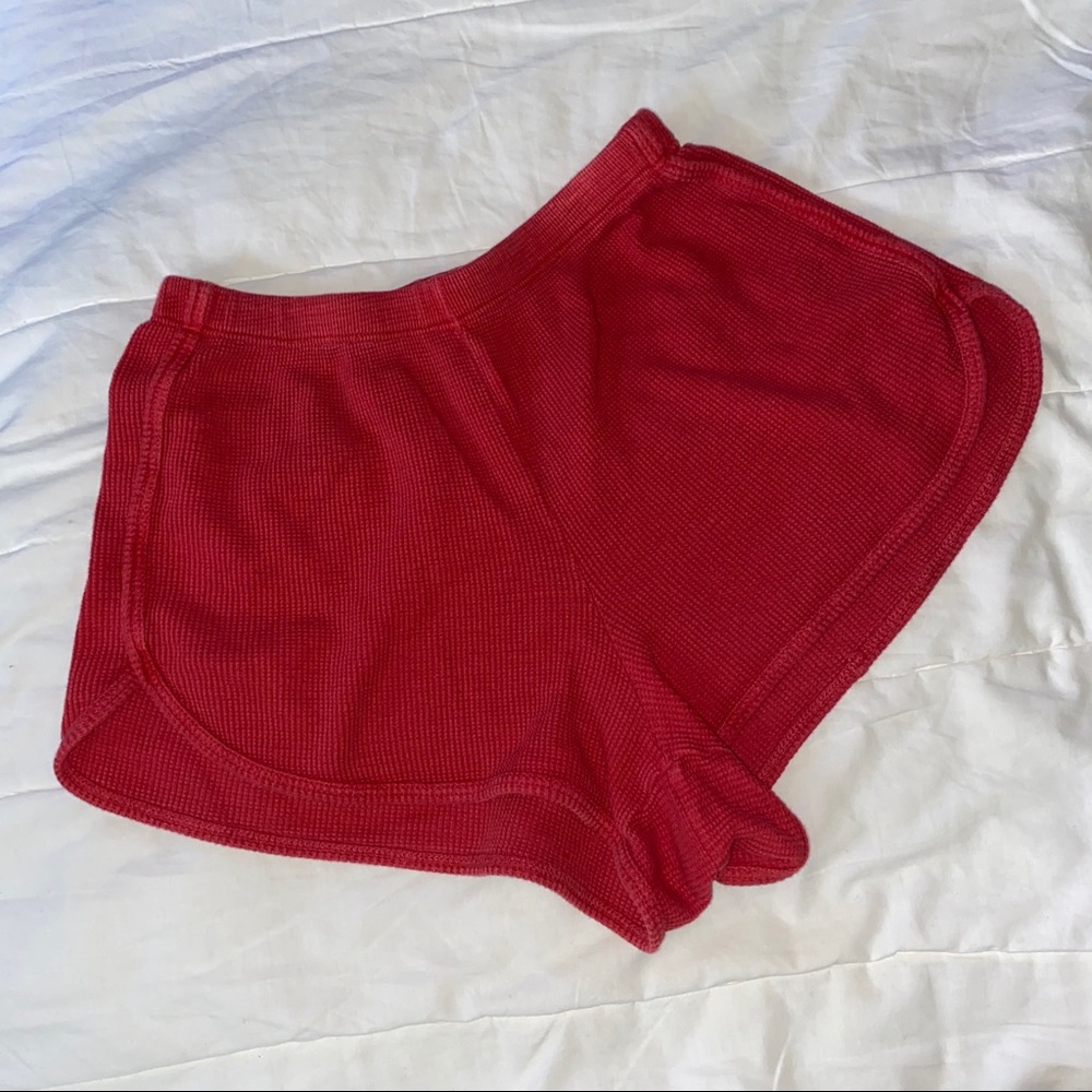 SOLD Brandy Melville/J. Galt red thermal shorts